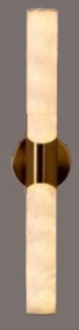 Lámpara de pared minimalista, pantalla cilíndrica de hierro forjado y mármol, montada en la pared - Product Image 1
