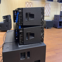 Sistema de Altavoces Line Array Profesional LSttl55 de Audio, Doble Woofer de 12 Pulgadas y Tres Vías, Completo para Teatro