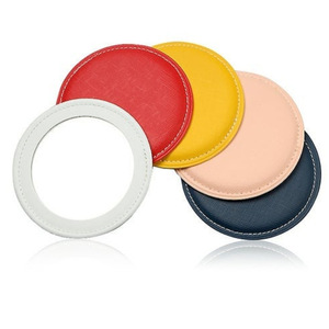 Manufacturer supplies leather makeup <b>mirrors</b>, Korean style portable makeup <b>mirrors</b>, solid color <b>small</b> <b>mirrors</b>, and wholesale - Product Image 2
