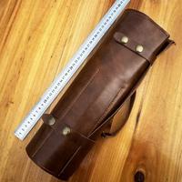 Ensemble de 5 couteaux en aluminium avec étui en coton 100% personnalisé, design pliable, fermeture à boucle - Sac à couteaux de qualité supérieure marron (OEM) 150 lb