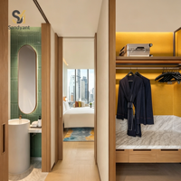 Meubles de chambre à coucher en bois de marque chinoise, ensemble de meubles de chambre à coucher de luxe pour hôtel