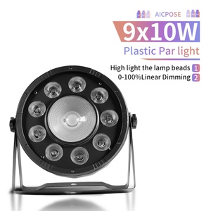 AICPOSE Mini DMX512 Control RGB DMX Par Light para Bodas, Iglesias, Escenarios y Fiestas - Foco Par LED - Product Image 1
