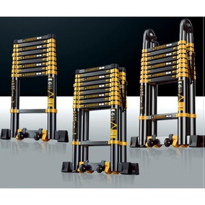 Escalera Industrial Telescópica Plegable en <span class=keywords><strong>Zigzag</strong></span> de Aleación de Aluminio, Moderna, de 6 Peldaños, Capacidad de Carga de 150 kg, Multifuncional para Ingeniería - Product Image 2