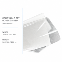 Ruban adhésif transparent en PET pour montage graphique, adhésif double face repositionnable pour panneaux signalétiques