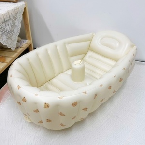 Baignoire gonflable en PVC 90*55*30 CM pour enfants, bain intérieur et jeux en extérieur, forme ovale - Product Image 4