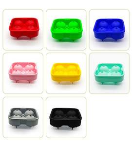 Cấp Thực Phẩm Tùy Chỉnh 4 Ngăn Silicone Vòng Hình Cầu <span class=keywords><strong>Ice</strong></span> Cube Khay Khuôn Silicone <span class=keywords><strong>Ice</strong></span> Ball Khuôn - Product Image 5