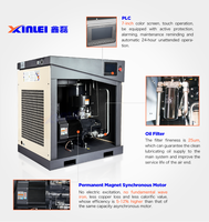 Kompresor Udara Sekrup Industri XLPM25A Baru, Tipe Stasioner, Penggerak Langsung, Berpelumas, Berpendingin Udara, Rendah Kebisingan, 25HP 18.5KW IP55, Sistem Belt