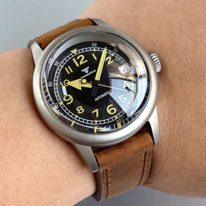 Montre Tandorio 36mm avec <span class=keywords><strong>verre</strong></span> saphir bombé, cadran noir/vert, mouvement automatique NH35A, montres pour hommes, 20ATM - Product Image 3