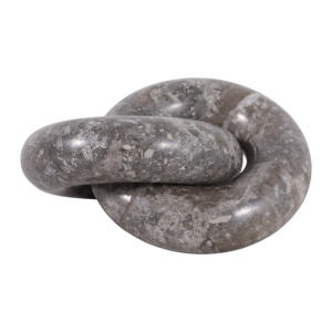 Scultura ad anelli collegati, statuetta ornamentale in marmo per la casa, soggiorno, bagno, ufficio, mensola, tavolino da caffè. - Product Image 4