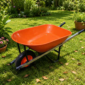 Carriola Pieghevole in Metallo Resistente da 6 Piedi Cubici con Ruota Antiforatura per Giardinaggio e Uso Esterno - Product Image 4