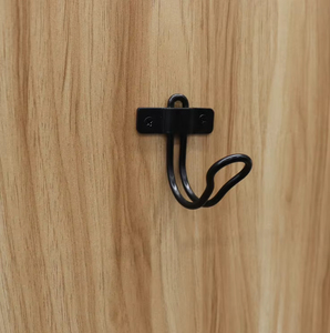 Appendiabiti di qualità cina filo di ferro appendiabiti a parete appendiabiti nero Organizer per la casa - Product Image 4