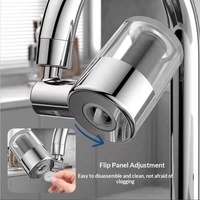 Robinet de cuisine en acier inoxydable avec filtre micro-maille, rallonge anti-éclaboussures, buse rotative, aérateur universel pour la purification de l'eau
