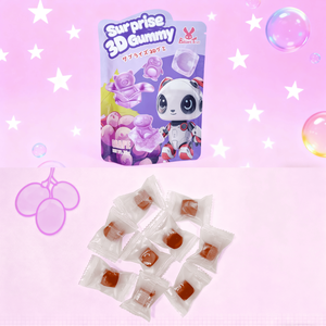 Caramelos de Goma 3D Sorpresa OEM/ODM, Divertidos Caramelos de Gelatina Suave con Forma de Dibujos Animados, Sabor a Uva, Multicolores <span class=keywords><strong>para</strong></span> Niños, Bolsa de Marca Privada - Product Image 1