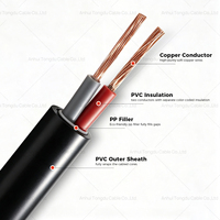 Cable de Alimentación Flexible RVV de 2 Núcleos 2x4mm² 300/500V con Revestimiento de PVC y Cobre para Cableado de Unidades Fan Coil de HVAC