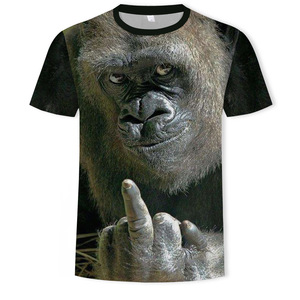 Camiseta Casual para Hombre con Estampado Digital 3D de Mono Orangután de Manga Corta - Product Image 4