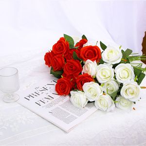 Ramo de Rosas Artificiales de 50 cm de Altura, Simulación de Plástico y Poliéster, Decoración para Bodas, Decoración del Hogar, Accesorio de Fotografía - Product Image 2