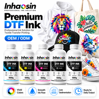 Tinta Printer DTF 1000ml Kepadatan Warna Tinggi Tinta Pigmen Berbasis Air untuk Xp600/i3200 DX5 Pencetakan Transfer Panas Kaos Tekstil