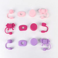 Ensemble de protège-pailles en silicone de qualité alimentaire, protège-pailles réutilisables mignons en forme de nœud papillon pour pailles de 8 à 10 mm