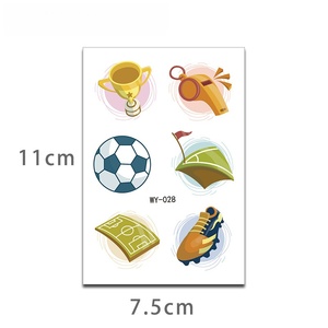 <span class=keywords><strong>Tatouages</strong></span> temporaires de football pour le visage, autocollants corporels réalistes sur le thème des joueurs de football et des actions sportives, pour événements sportifs, fêtes et fans - Product Image 6