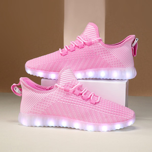 รองเท้าตาข่ายทรงสี่เหลี่ยม, รองเท้าเปล่งแสง LED, รองเท้าเรืองแสง, รองเท้ามะพร้าว, ไฟหลากสี, รองเท้ากีฬาอเนกประสงค์ - Product Image 5