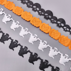 2Cm * 10Yard Halloween In <span class=keywords><strong>Ribbon</strong></span> Cuộn Ma Bí Ngô Mô Hình Hộp Sọ Cho Món Quà Gói Giáng Sinh Trang Trí Bên Thủ Công Cung - Product Image 2