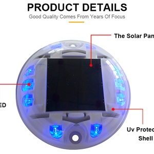 Marcadores de Señalización Vial LED Redondos de Alta Calidad, Luces Solares para Parques y Jardines con Material de PE, PVC y PU - Product Image 2