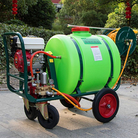Petite machine mobile 160L à essence pour pulvériser les semences de gazon agricole Pulvérisateur de pesticides liquides pour engrais