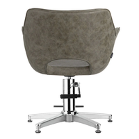Fauteuil de coiffure en cuir vert sauge pour salon de beauté, chaise de barbier économique avec repose-pieds et vérin hydraulique pour femmes