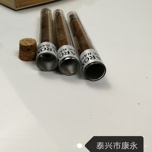 Tubo de vidrio para cigarros 15x150 con humidificador de corcho para almacenamiento y conservación - Product Image 3