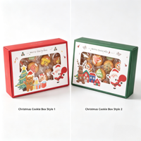 Boîte d'emballage cadeau de Noël vide pour biscuits, bonbons, flocons de neige, nougats, biscuits, boîte à dragées pour mariage et fête