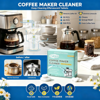 Tablettes de nettoyage pour machine à café haute performance, pour usage domestique et professionnel, emballage personnalisé, marque privée, vente en gros