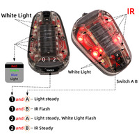 Lampe de signalisation de survie pour sports de plein air, lampe tactique pour casque, lampe d'identification, lampe stroboscopique LED étanche pour casque