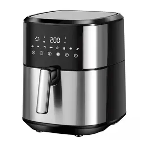 7L 8L Dual Heater No Oil Fast Cooking 2 Heating Deep Oven Stainless Steel Liner Smart Front 8-key Touch Screen Control Air Fryer