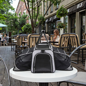 Pet köpek kedi yumuşak taraflı taşıyıcı <span class=keywords><strong>2</strong></span> yan genişletilebilir katlanabilir kedi taşıyıcı seyahat açık kullanım Pet seyahat taşıyıcısı - Product Image 1