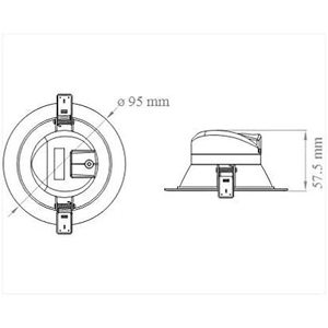 Foco Empotrable LED Tricolor Sydney Lampo de 7W, 668lm, 230V, Orificio de 68-80mm, Cuerpo de Plástico, Haz de Luz de 120 Grados - Product Image 2