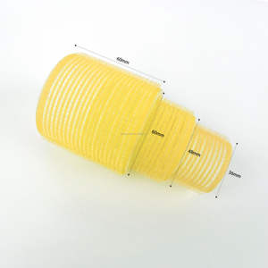 BTG113 Jaune 3 pièces Bigoudis en plastique <span class=keywords><strong>auto</strong></span>-agrippants pour cheveux longs - Product Image 1