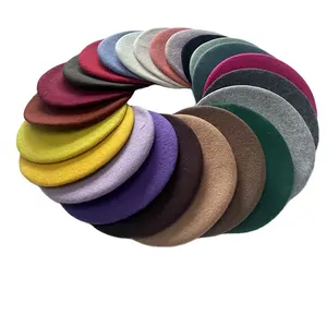 Großhandel Frauen Französisch Künstler Warme Wolle Winter Beanie Berets Vintage Plain Beret Hüte Einfarbig Elegante Lady Winter Caps