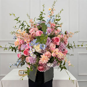 New Design Custom Pink Realistic <b>Artificial</b> Silk Flower Ball Wedding/Mother's Day Centerpieces Table Floral Arrangement Handmade - Product Image 3