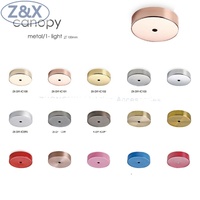 Rose de plafond métallique 100x25mm, accessoires d'éclairage multicolores pour suspension de plafond, ouverture 10mm, montage mural/sur surface, garantie 1 an