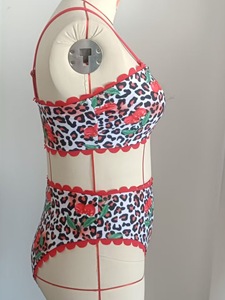 Women's Leopard String Bikini Set two piece leopard bikini set for curvy women leopard print swimwear bikini top for women - Product Image 6