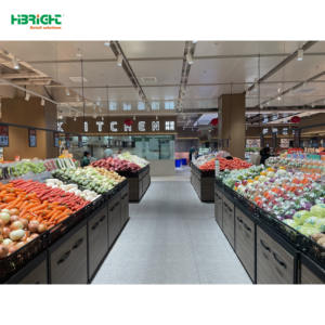 Présentoir en bois pour magasin de supermarché Étagères en gondole Palettes de <span class=keywords><strong>fruits</strong></span> Étagères pour légumes - Product Image 2