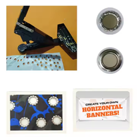 Machine manuelle à œillets et perforateur de boutons avec roue en vente pour bannière flexible en vinyle et bâche