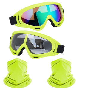Masque de moto vert rose avec cagoule, lunettes de protection pour moto tout-terrain, motocross, VTT, course et <span class=keywords><strong>ski</strong></span> pour hommes, femmes et jeunes - Product Image 1