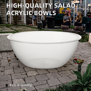 Tazones de Acrílico Modernos y Ecológicos para Ensaladas, Tazón Transparente para Frutas de Grado Alimenticio para Restaurantes, Cocinas y Fiestas, Venta al Por Mayor - Product Image 2