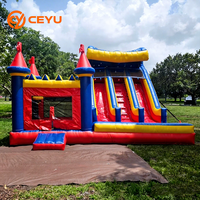 Château gonflable coloré de qualité commerciale Ceyu pour enfants et tout-petits, avec toboggan, château gonflable pour mariage