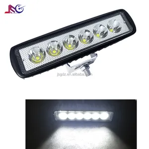 DRL lampu sorot 4D lensa 6 inci 18W, lampu kerja LED Bar, Aksesori Mobil untuk motor Offroad Jeep Wrangler Suv Atv perahu traktor