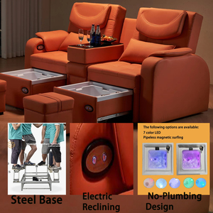 Comoda Poltrona per Pedicure Regolabile in Acciaio Inox con Funzioni Elettriche di <span class=keywords><strong>Spa</strong></span> per Piedi e Massaggio per Saloni di Bellezza - Product Image 3