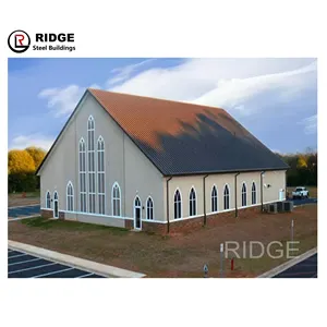 Сборная оцинкованная легкая конструкция, стальная конструкция, здание для церкви, сборное здание для церкви