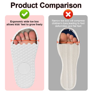 Chaussures décontractées ergonomiques minimalistes pour enfants en cuir respirant confortable avec collection de créateurs à coupe large - Product Image 2