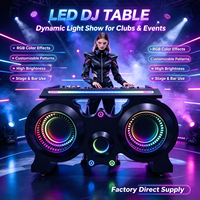 Table DJ LED Lumineuse Personnalisable à Haute Luminosité avec Roues Amovibles pour Soirées, Clubs et Événements (MOQ 1 Unité)